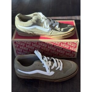 Vans Caldrone Mens Suede Mesh Olive Green Size 11 Gum Bottom Skate Shoes New